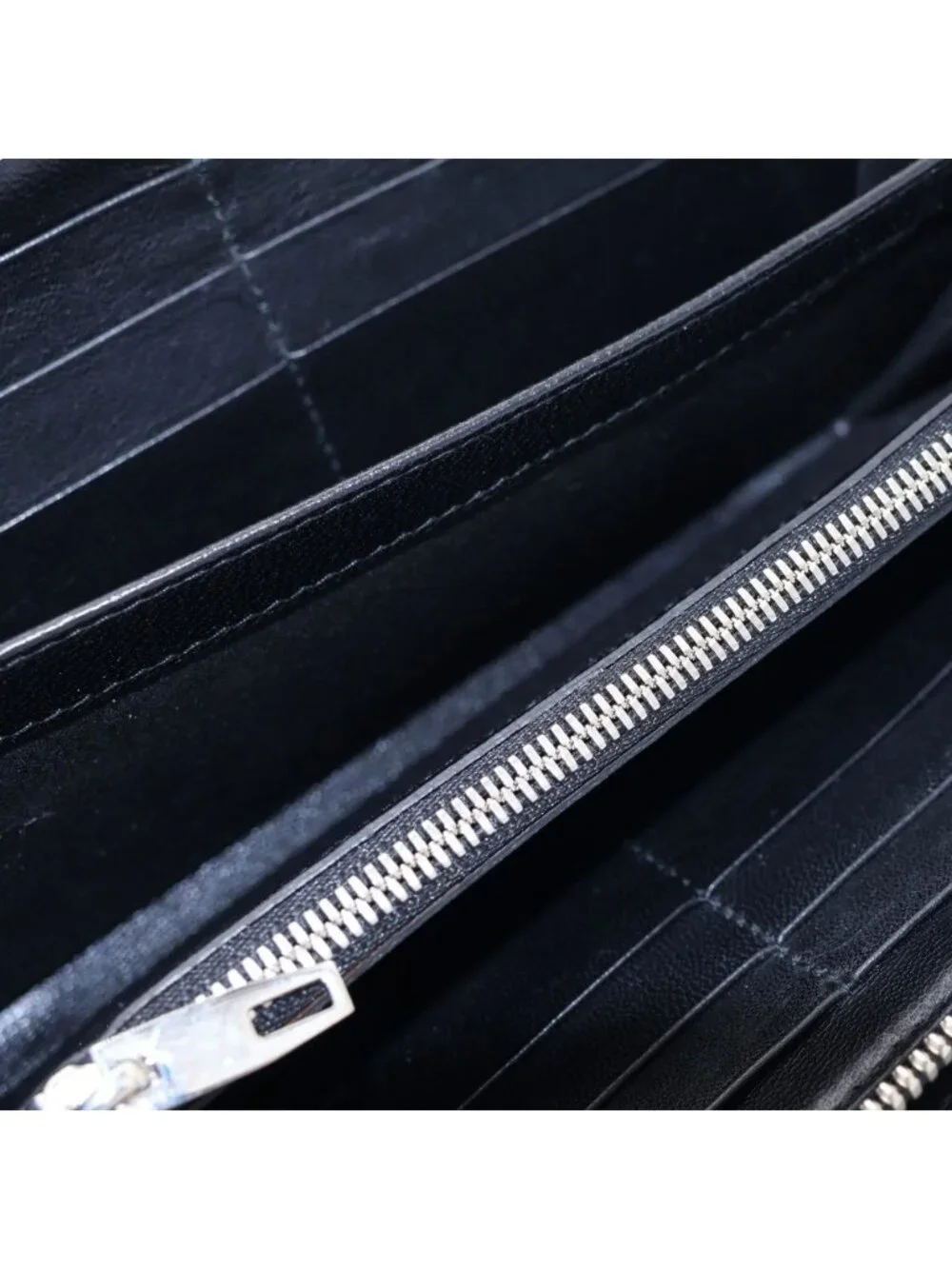 Balenciaga Marble Philias Round Zip Wallet Black